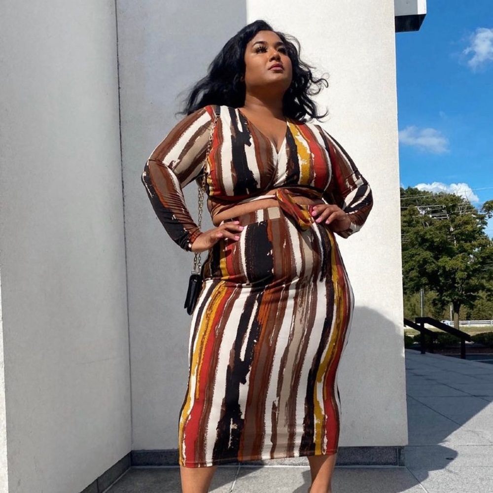 Plus Size Skirt Set